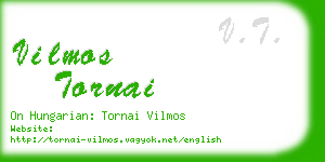 vilmos tornai business card